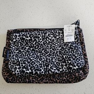 J.Crew Leopard Two-pack printed velvet pouch set